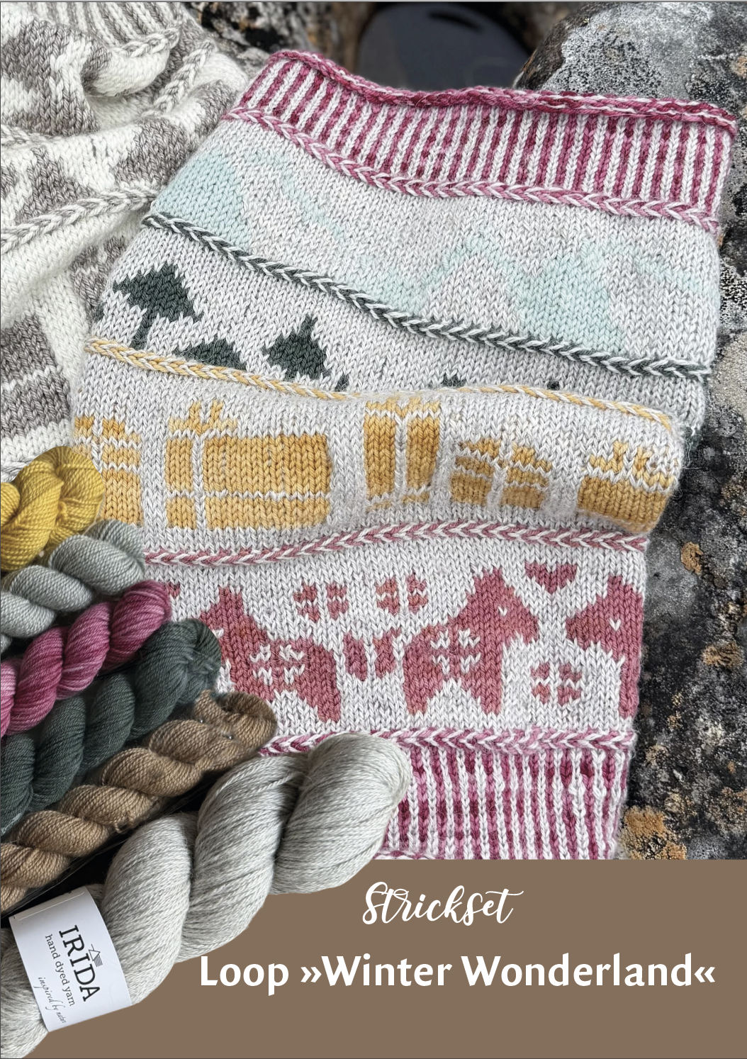 STRICKSET LOOP »WINTER WONDERLAND« Bunt