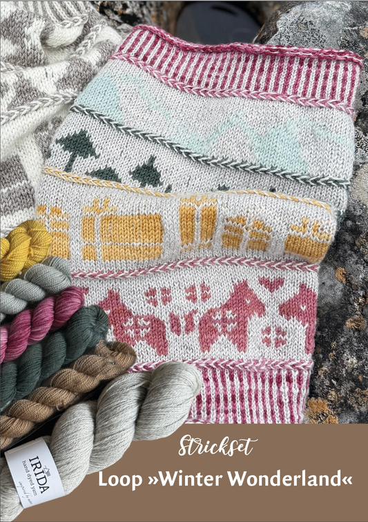STRICKSET LOOP »WINTER WONDERLAND« Bunt