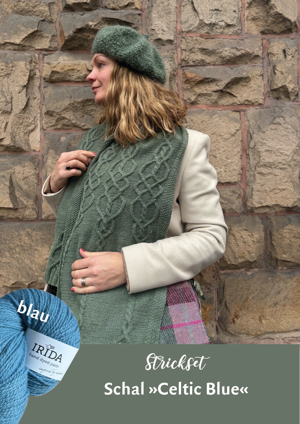 STRICKSET Schal »Celtic Blue«