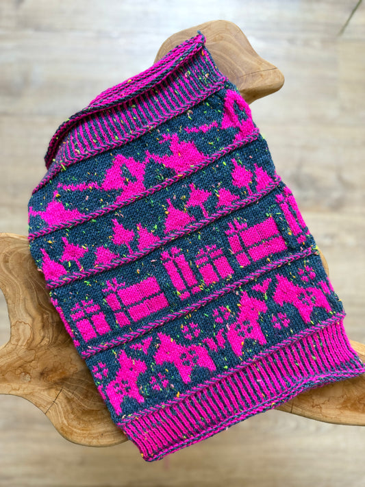 STRICKSET LOOP »WINTER WONDERLAND« Neon