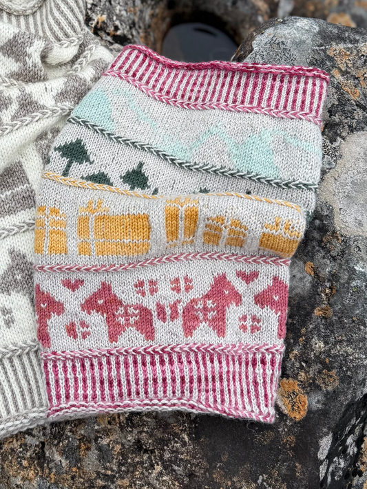 STRICKSET LOOP »WINTER WONDERLAND« Bunt
