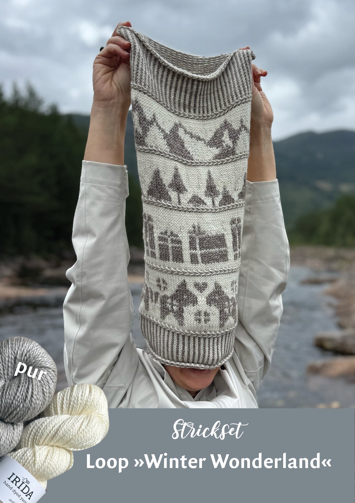 STRICKSET LOOP »WINTER WONDERLAND« Pur